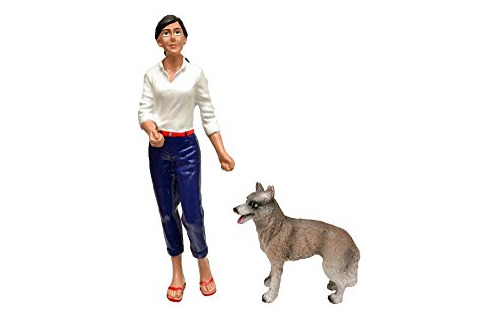 La Mujer Y El Perro 2 Piezas Figura Fijado Para El 1:24 Mode