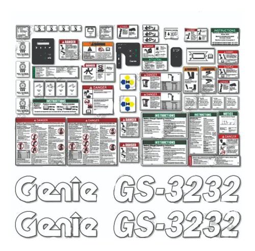 Calcomanias Para Elevador Genie Gs3232