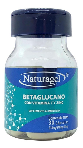 Betaglucano Con Vitamina C Y Zinc 30 Cápsulas Naturagel