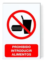 Comprar Señalamiento Letrero Prohibido Introducir Alimentos 30x20