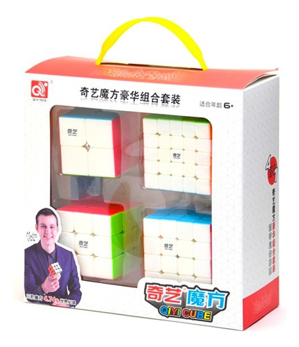 Pack De Cubos Qiyi 2x2 - 5x5 Stickerless Premium
