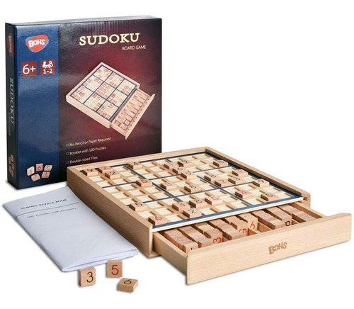 Juego De Mesa De Madera Sudoku Con Cajón  Con El Libro...