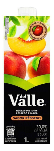 Suco de pêssego  Del Valle  100% líquido sem glúten 1 L 