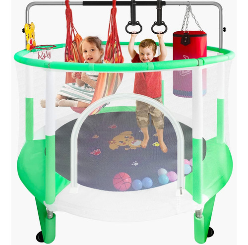 Rghh Mini Trampoline Para Niños Con Red, Al Aire Libre 58 W