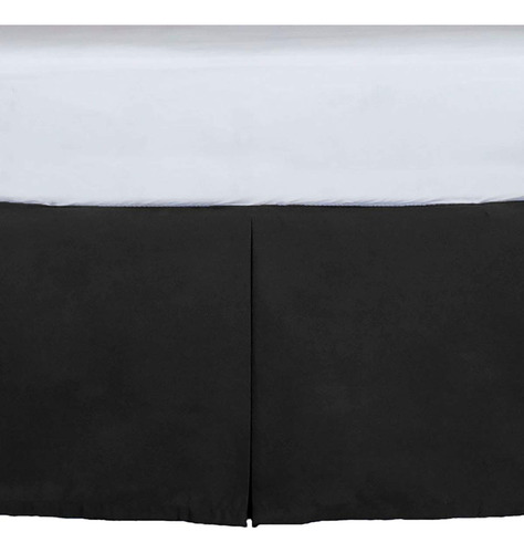 Tailored Crib Dust Ruffle 15 Pulgadas De Largo, Negro