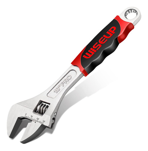 Wiseup Llave Ajustable Profesional De 10 Pulgadas Cr-v Forja