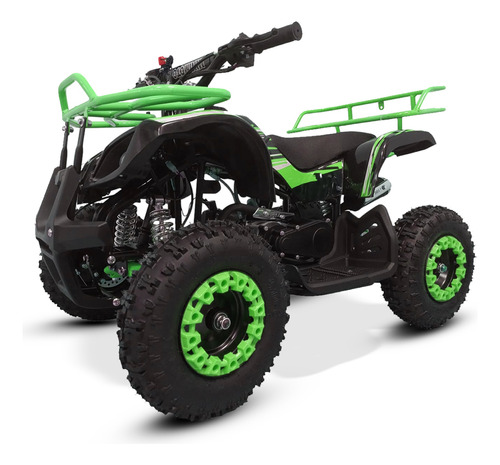 Mini Quadriciclo Infantil Gasolina 49cc Mbx Partida Elétrica Verde Atv-7