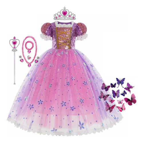 Conjunto Completo De Ropa De Princesa De Pelo Largo Cosplay