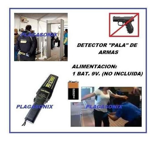 Imagen 3 de 10 de Detector Metales Pala De Armas Boliches Portatil Premium