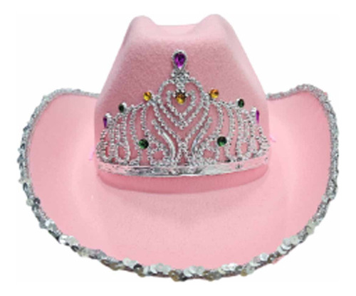 Sombrero Plumas Estrella Corona Cowboy Vaquera Texas 15 Años