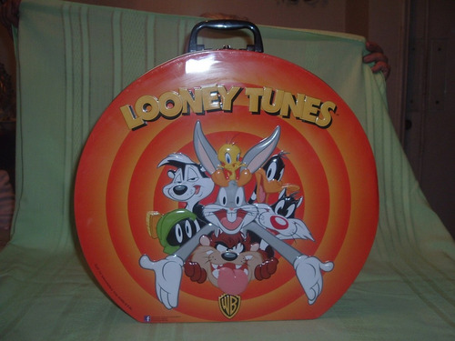 Caja De Lata Con Forma De Maletin Looney Tunes