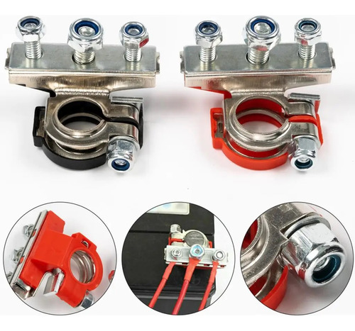 Terminales Borner Bateria Universal 3 Tuercas 12v 24v