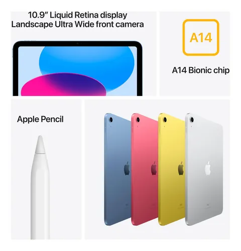 Tablet Apple iPad 10ª Generación, 256 Gb, 10,9 Pulgadas, Wi-