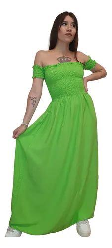 Vestido Largo De Mujer Fibrana Fresquito Temporada Verano