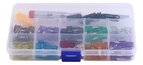 Qiilu Kit De Fusibles De Hoja De Coche, 100 Piezas 2a/3a/5a/7.5a/10a/15a/20a/25a/30a/35a De Mini Juego De Fusibles De Hoja, De Fusibles Automotrices Para Coche, Camión, Suv
