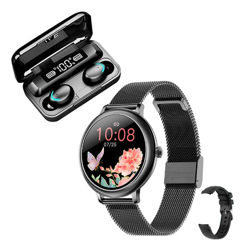 Reloj Inteligente Smartwatch Cf80 + Auricular F9-5 Bluetooth