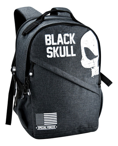 Mochila De Costas Masculina Black Skull Bs3213 Notebook Fone Clio