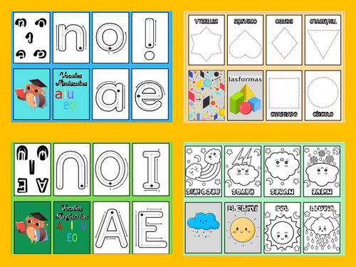 Libritos Educativos 10x15 Cm Imprimir Y Colorear
