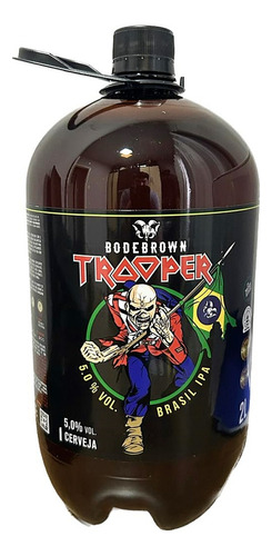 Chopp Trooper Growler 2 Litros Cerveja Ipa Cacau Original