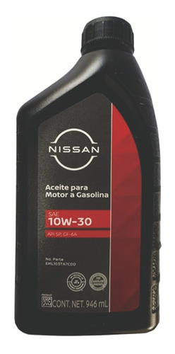 1 Litro Aceite Original Nissan 10w30 Para Nissan March 2017