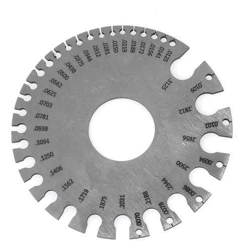 Sqxbk Calibrador Alambre Redondo Doble Cara Acero Inoxidable
