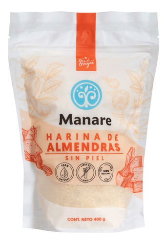 Harina Almendras Sin Piel 400g - Manare