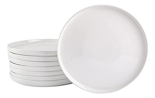 Juego De 8 Platos De Cena De Porcelana Gibson Home Oslo, Res