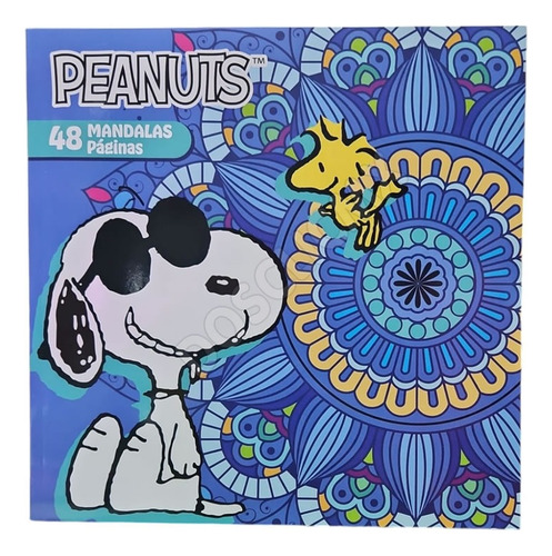 5 Libros Colorear Infantil Mandalas Peanuts Snoopy 48 Pag