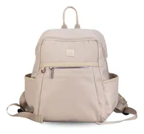 Comprar Mochila Tela Impermable Bolsillo Al Frente Dama Lincolns Color Visón Claro