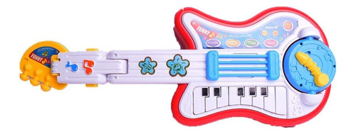 Imagen 3 de 9 de Guitarra Y Mesa Didáctica 2 En 1 Musical Con Luz Y Sonido