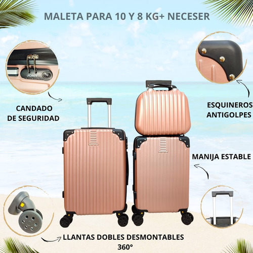 Kit Maleta Para 10 Y 8 Kg + Neceser Sin Documentar Ligera