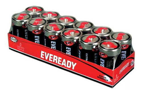 Pilas Eveready D Super Heavy Duty De Carbon Zinc R20 12 Unid