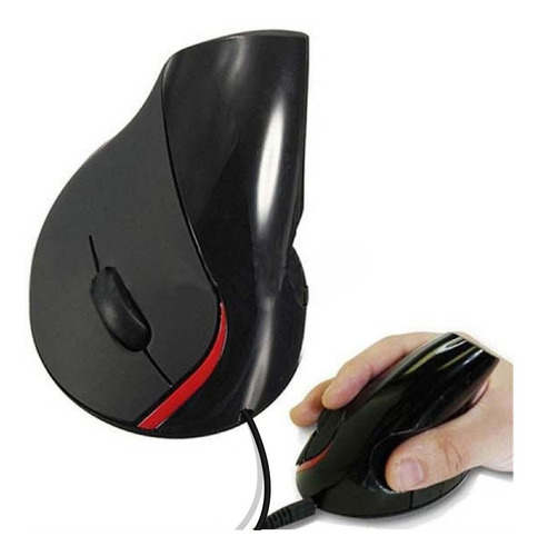 Mouse Vertical Ergonómico De Cable Usb 5 Botones Óptico Fino