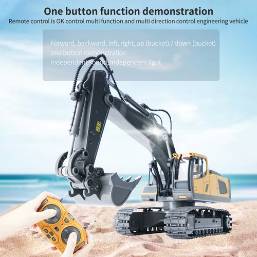 Camión De Construcción Rc Excavator 1/20 2.4 Ghz 11 Canales