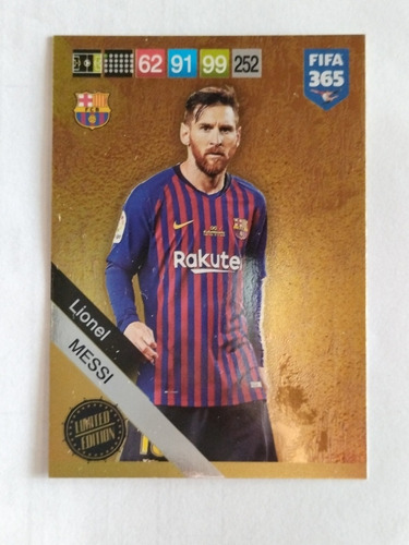 Fifa 365 2019 Adrenalyn Xl Lionel Messi Limited Edition