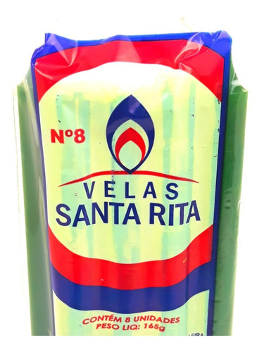 Vela Verde Palito Votiva Parafina Tradicional Kit 3 Und