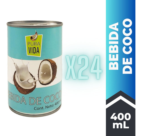 Bebida De Coco Sin Azucar 400 Ml X 24 Un Andina Grains
