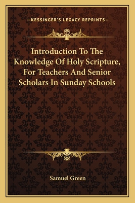 Libro Introduction To The Knowledge Of Holy Scripture, Fo...