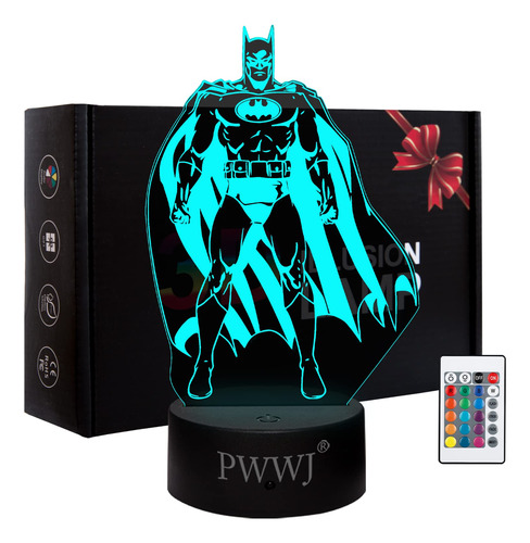 Luz Nocturna 3d The Batman Figura De Accin Mesita De Noche,