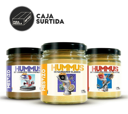 Hummus De Garbanzo Mestizo Pack Surtido X12 Unidades