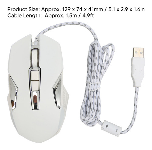 Botões Programáveis De Mouse Usb Com Fio Rgb Gaming 7200 Dpi