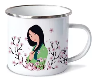 Taza Disney Mulán Flores De Peltre (10oz=300ml)