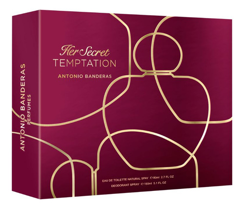 Banderas Set Her Secret Temptation Edt 80 Ml + Deo 2 Unid