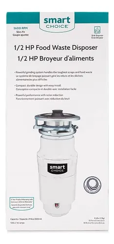 Triturador De Basura Smart Choice De 1/2 Hp Direct Wire P...