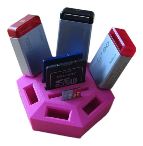 Organizador, Porta Memoria Usb Micro Sd Y Sd 