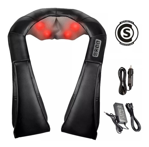Masajeador Cervical Lumbar 16 Rodillos Con Calor Premium