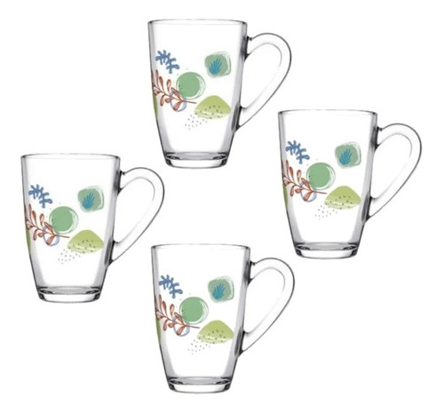 Set X 4 Taza Jarro Vidrio Cappuccino Submarino Pasabahce