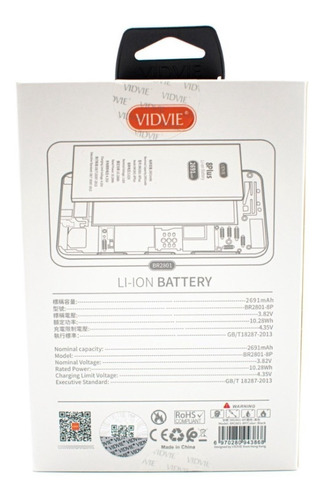 Bateria Original Vidvie iPhone 7plus Carga Real Sostenida