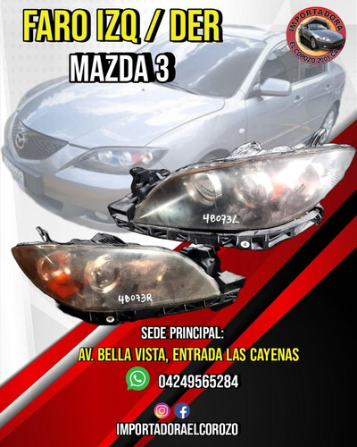 Faro Mazda 3 Izquierdo/ Derecho