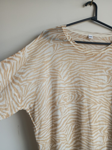Sweater Ver Beige Animal Print, Talle Xl (Usado)